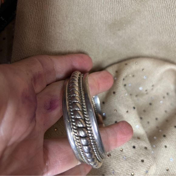 mark wasserman samara vintage sterling silver Bracelet cuff stamp MWS 925 Mexico - Picture 12 of 12